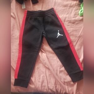 Kids Black and Red Joggers